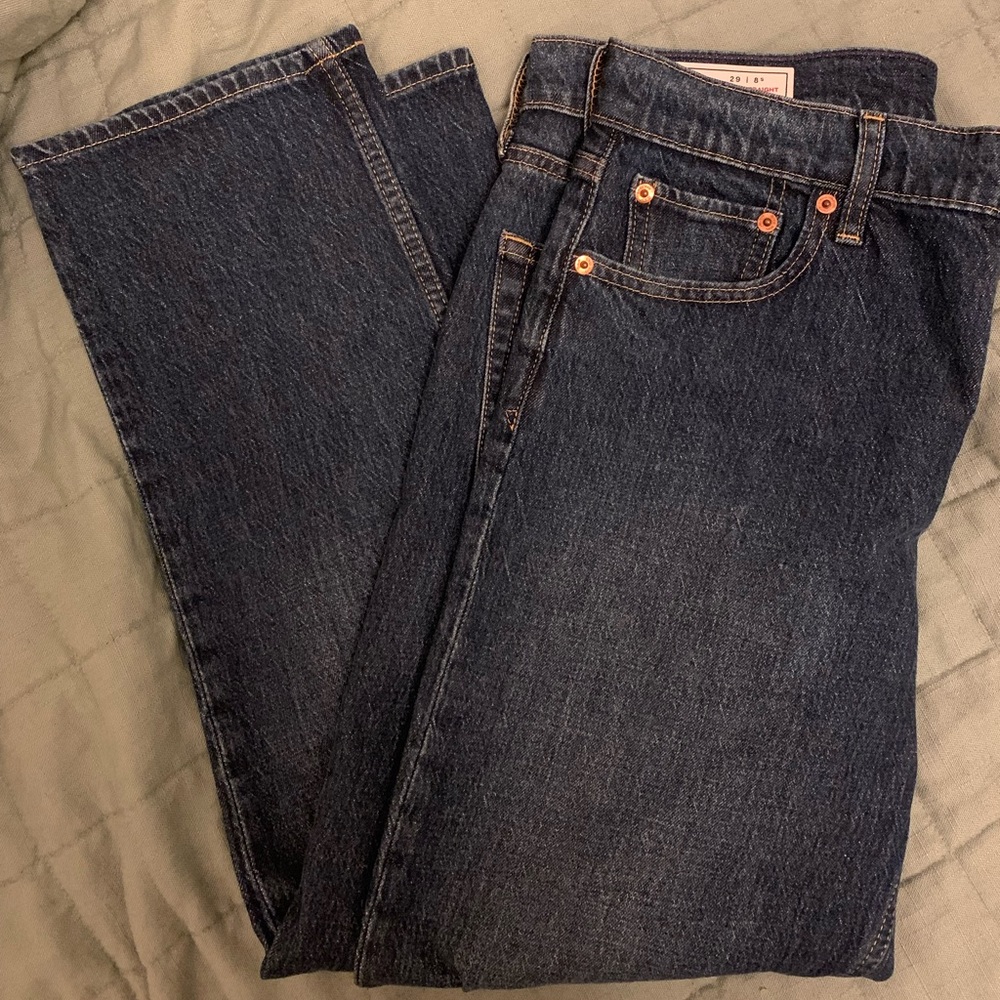 Gap High Rise Straight Leg Jeans